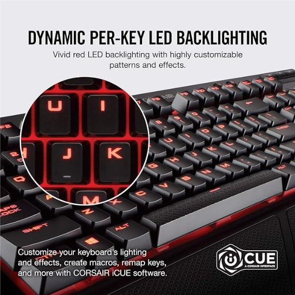 CORSAIR K68 Mechanical Gaming Keyboard — Red LED — CHERRY® MX Red