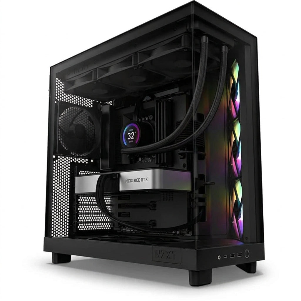 Emarat Gamers Gaming PC – Intel Core i9‑14900KF, ASUS RTX 5080 Prime OC 16GB, 64GB DDR5 6000MHz, 1TB NVMe SSD, NZXT Kraken 360, NZXT C1000, H6 Flow