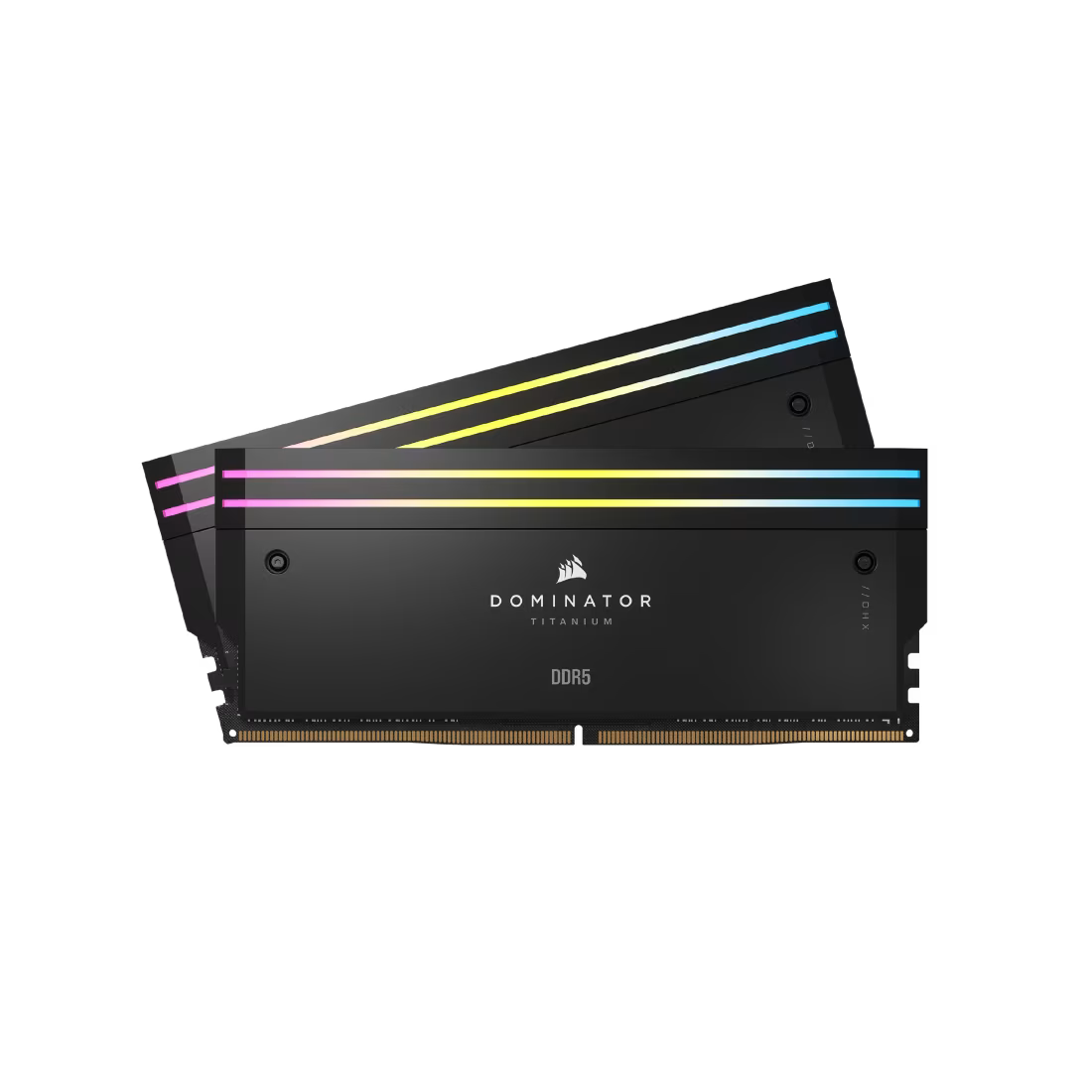 Corsair DOMINATOR TITANIUM RGB 32GB (2x16GB) DDR5‑7200 CL34 Desktop Memory Kit – Black – Intel XMP – CMP32GX5M2X7200C34
