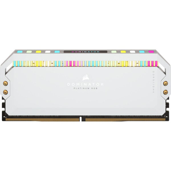 CORSAIR DOMINATOR PLATINUM RGB 64GB (2x32GB) DDR5 DRAM 5600MHz C40 Memory Kit — White