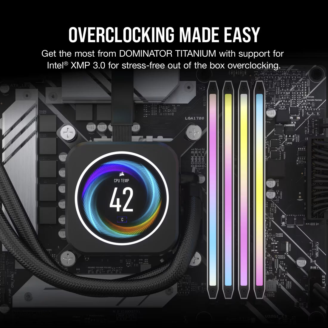 CORSAIR DOMINATOR TITANIUM RGB 64GB (2x32GB) DDR5-6400 CL32 White Memory Kit