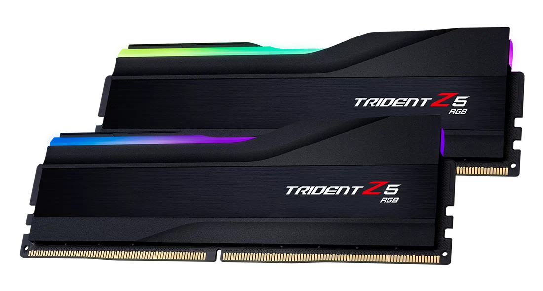 G.SKILL Trident Z5 RGB 64GB (2x32GB) DDR5‑6000 CL30 Desktop Memory Kit – Black – Intel XMP 3.0