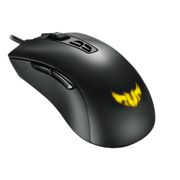 Asus TUF Gaming M3 ergonomic wired RGB gaming mouse with 7000-dpi sensor, lightweight build, durable coating, heavy-duty switches, seven programmable buttons and Aura Sync.