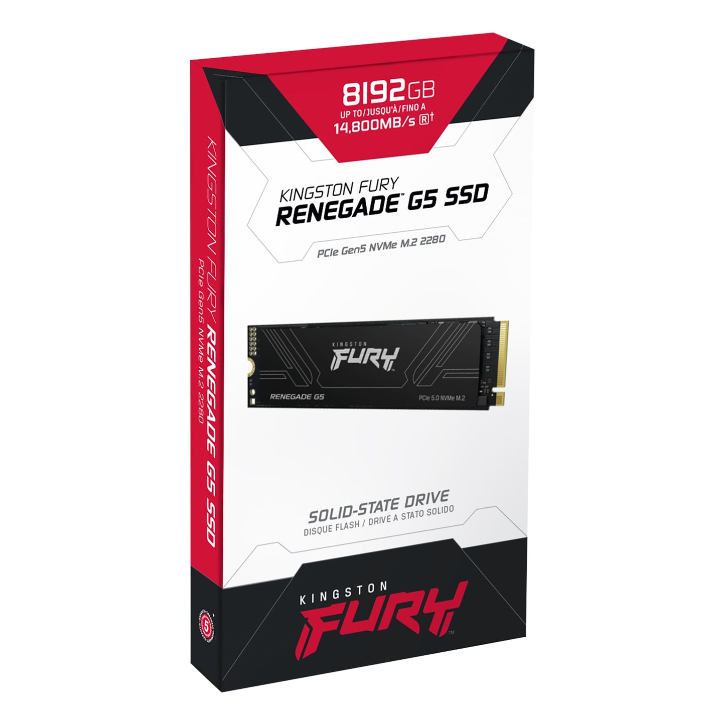 Kingston FURY Renegade G5 8TB PCIe 5.0 NVMe M.2 SSD – Up to 14,800MB/s Extreme Performance (SFYR2D/8T1)