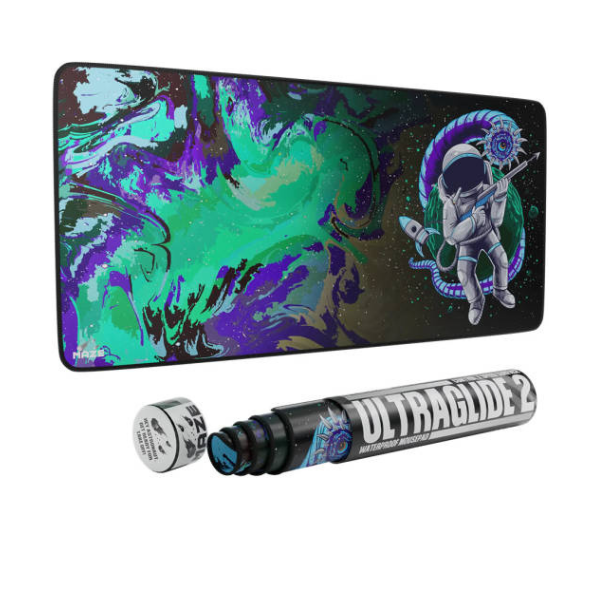 Maze 2XL Extended Mouse Pad/Mat, 36'' x 18'' x 0.2'' Dimension, 5mm Thick, Ultraglide 2, Waterproof, Anti-Fray, Anti-Slip, Smooth Surface for Maximum Control and Speed, Astro CGR-GB | 5I-X9UT-YRBK