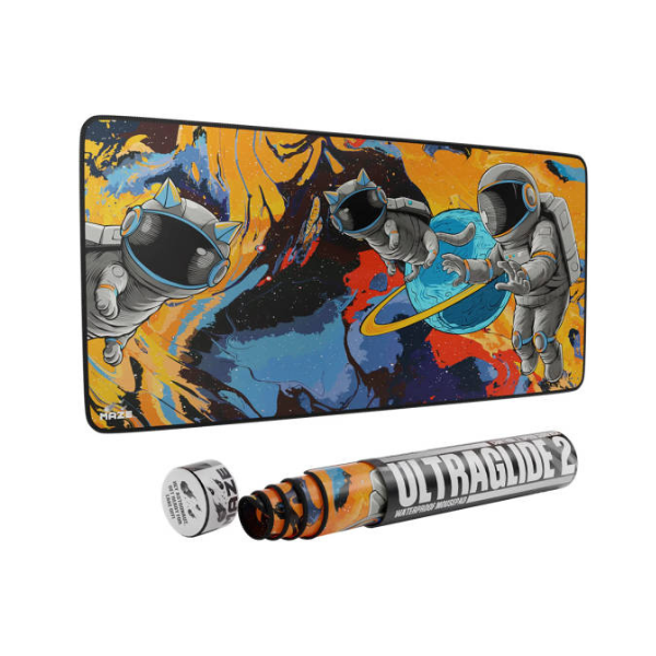 Maze 2XL Extended Mouse Pad/Mat, 36'' x 18'' x 0.2'' Dimension, 5mm Thick, Ultraglide 2, Waterproof, Anti-Fray, Anti-Slip, Smooth Surface for Maximum Control and Speed, Astro Paw-OC | LK-TG5T-CL1R