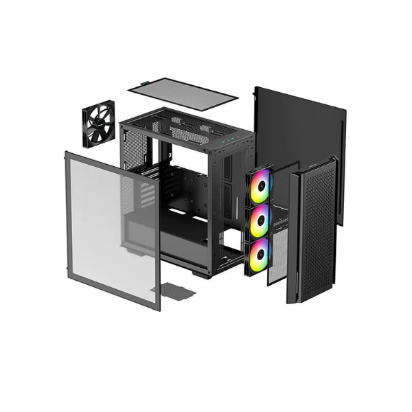 DeepCool CG560 Mid-Tower ATX Airflow ARGB Case ,Black