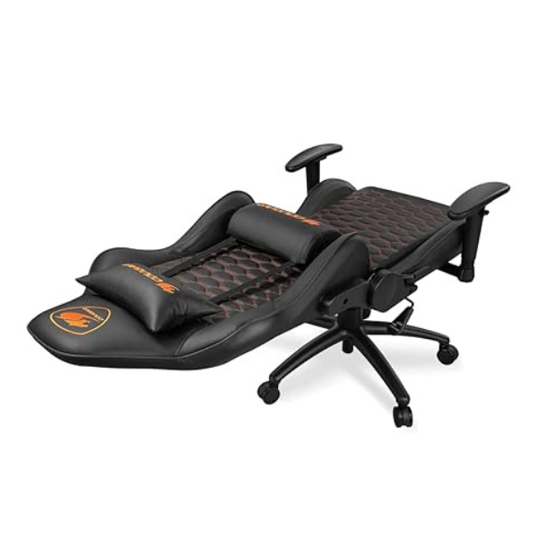 COUGAR Outrider Comfotable and Durable Gaming Chair with High-Density Shaping Foam, Steel Frame, Metal Base, Reclining Backrest, Perforated Premium PVC Leather - (Black)