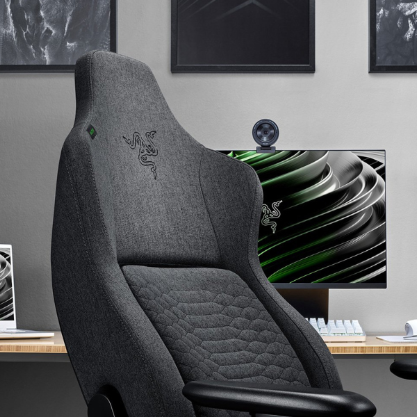 Razer Iskur - Dark Gray Fabric Gaming Chair with Built-in Lumbar Support