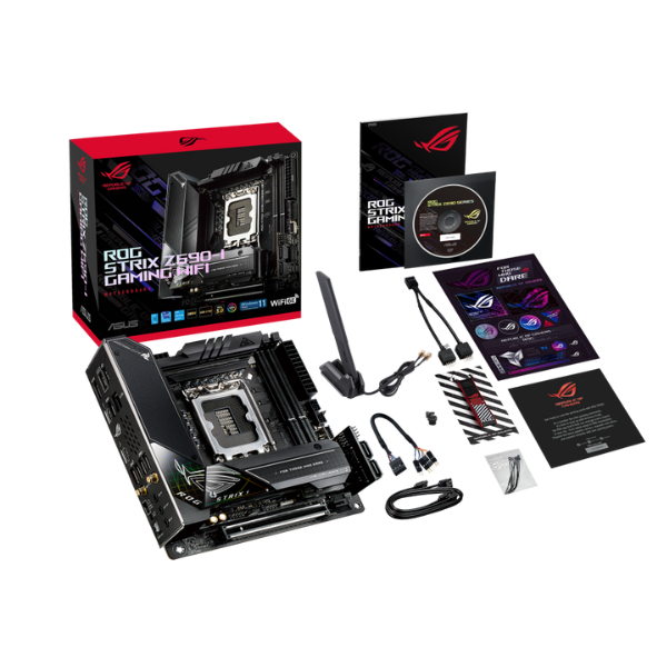 ASUS ROG STRIX Z690-G GAMING WIFI Intel LGA 1700 ATX motherboard, DDR5, PCIe 5.0, 14+1 power stages, WiFi 6E, Intel® 2.5 Gb Ethernet, three M.2 slots, USB 3.2 Gen 2x2 USB Type-C®, SATA and Aura Sync,Black