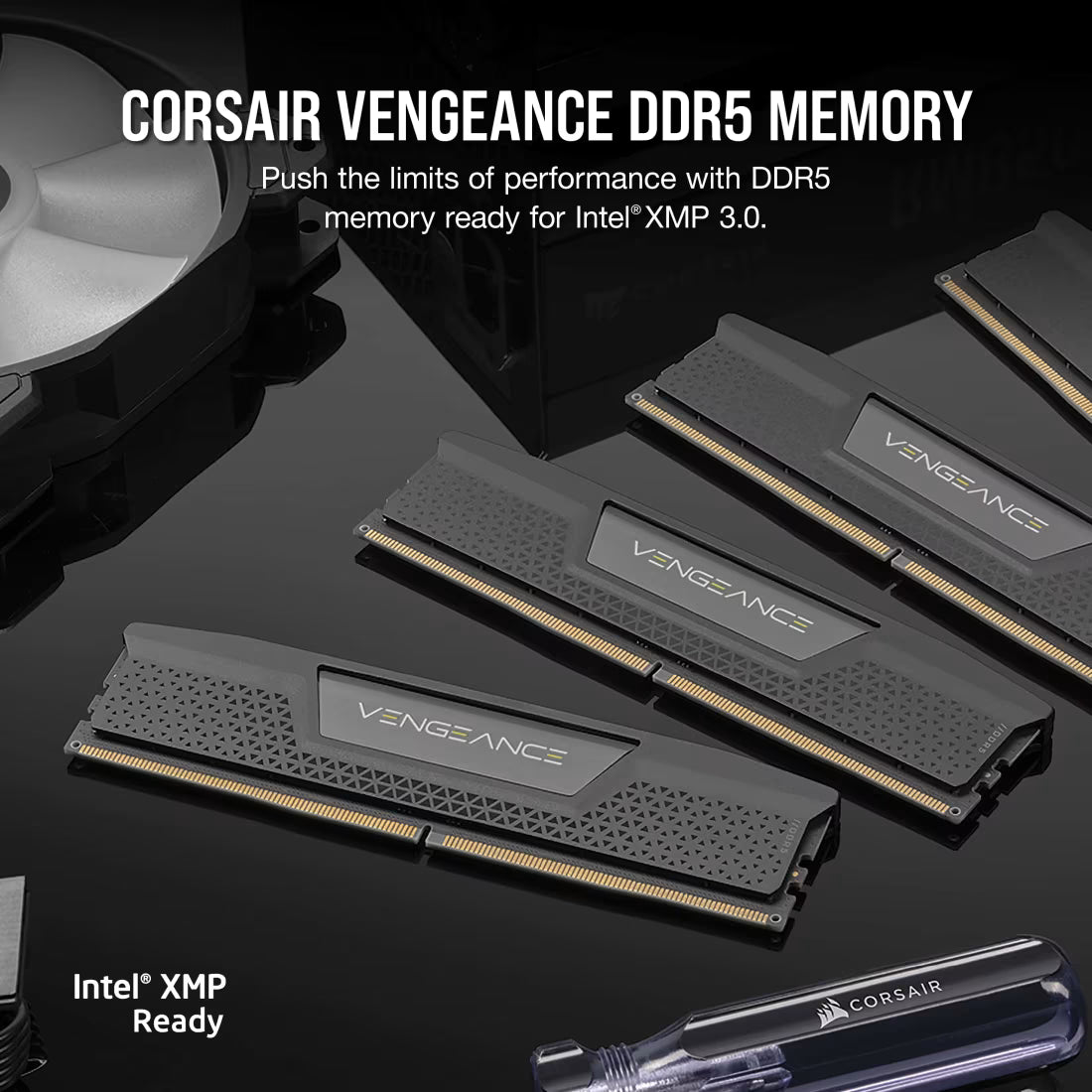 CORSAIR VENGEANCE 32GB (2x16GB) DDR5-6200 CL36 Black RAM