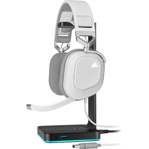 CORSAIR HS80 RGB USB Wired Gaming Headset, White