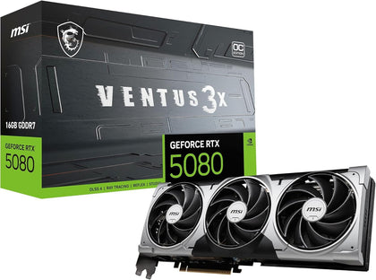 MSI GeForce RTX 5080 16G VENTUS 3X OC 16GB GDDR7 Graphics Card