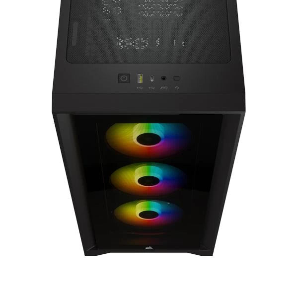 CORSAIR iCUE 4000X RGB Tempered Glass Mid-Tower ATX Case ,Black