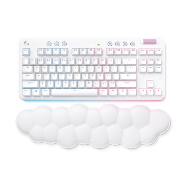 Logitech G715 Wireless Mechanical Gaming Keyboard, White Mist