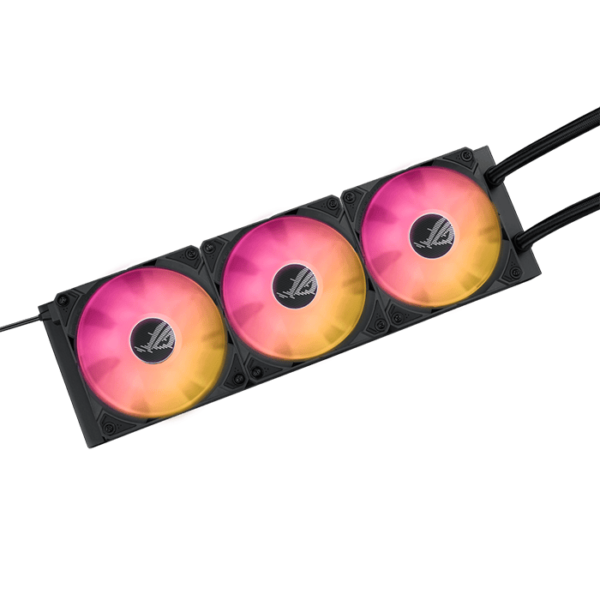 ASUS ROG RYUJIN III 360 ARGB Liquid CPU Cooler, 360mm Radiator, 3.5″ Full Color LCD, 3x 120mm Magnetic Daisy-chainable Fan, 21.08 CFM Airflow, 2200 RPM Speed, PWM/ DC Control, Black