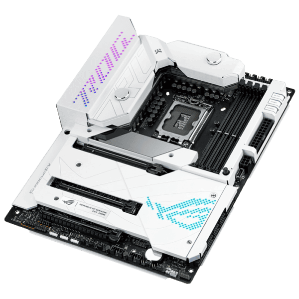 ASUS ROG Maximus Z690 FormulaIntel® Z690 ATX motherboard with 20+1 power stages, DDR5, Five M.2, USB 3.2 Gen 2x2 front-panel connector, Dual Thunderbolt™ 4, PCIe® 5.0, Onboard WiFi 6E, 10 Gb Ethernet and Aura Sync RGB lighting