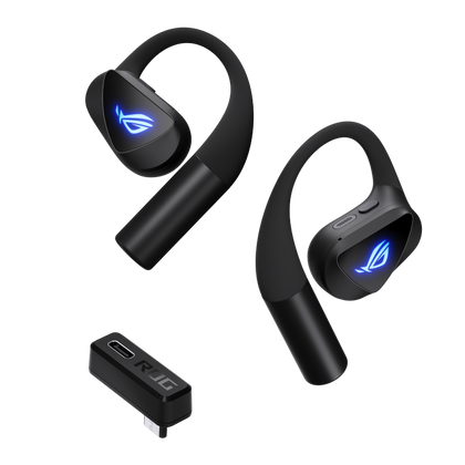 ASUS ROG Cetra Open Wireless Gaming Earbuds – Bluetooth 6.0, 2.4GHz SpeedNova, Black