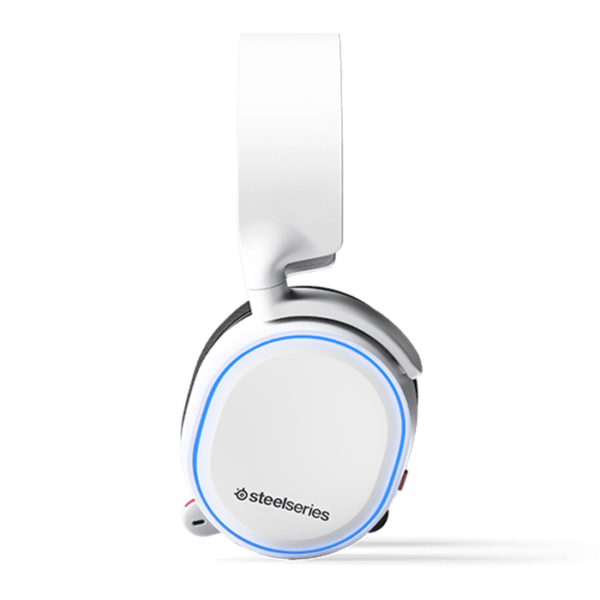 SteelSeries Arctis 5, RGB Illuminated Gaming Headset with DTS Headphone: X 7.1 Surround for PC, PlayStation 4, VR, Android and iOS, USB or 4-Pole 3.5mm – White