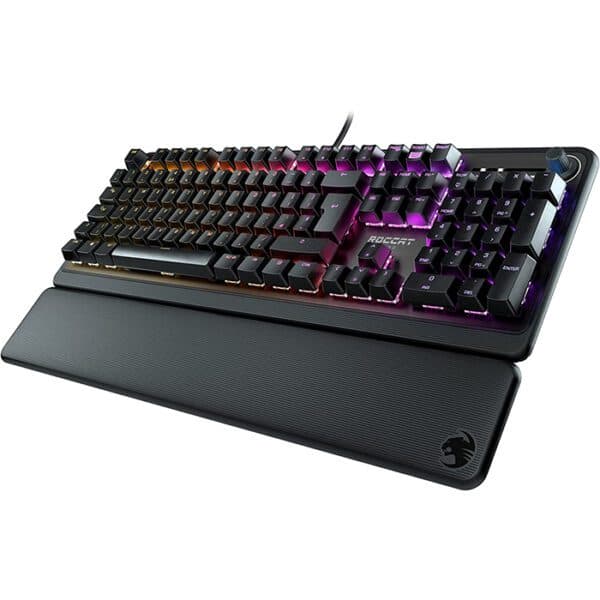 Rockat Pyro Mechanical Gaming Keyboard with UK Lightning Design, Black
