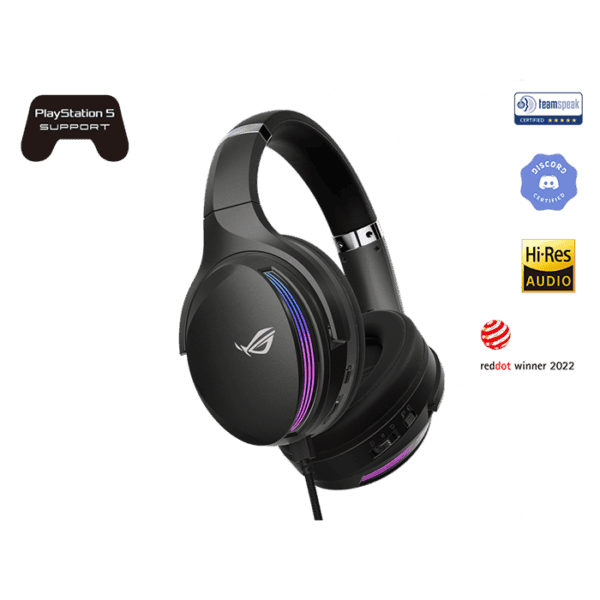 ASUS ROG Fusion II 500 RGB gaming headset ,compatible with PCs, PlayStation® 5, Nintendo Switch™ and Xbox