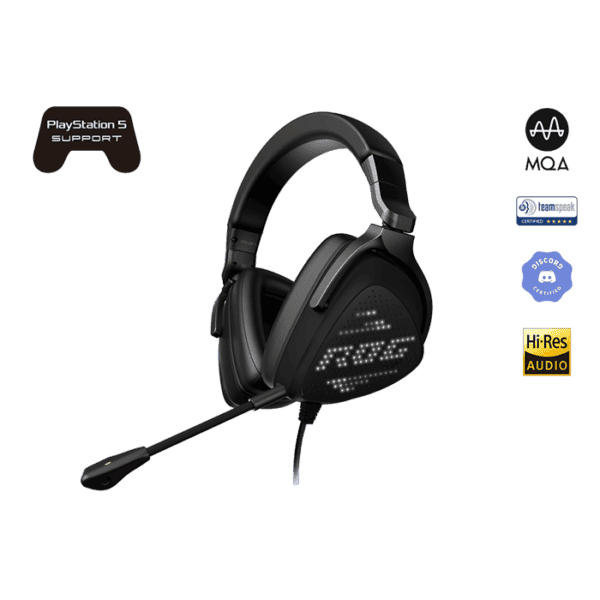 Asus ROG Delta S Animate Lightweight USB-C gaming headset ,compatible with PCs, PlayStation 5, Nintendo Switch