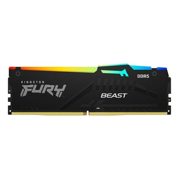 Kingston Fury Beast 16GB DDR5 RGB Desktop Memory, 5200MHz