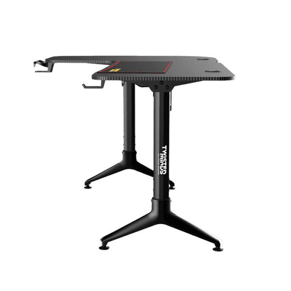Twisted Minds Y Shaped Gaming Desk Carbon fiber texture – Left