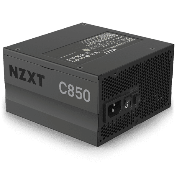 NZXT C850 – NP-C850M-UK – 850 Watt PSU – 80+ Gold Certified – Hybrid Silent Fan Control – Fluid Dynamic Bearings – Modular Design – Sleeved Cables – ATX Gaming Power Supply