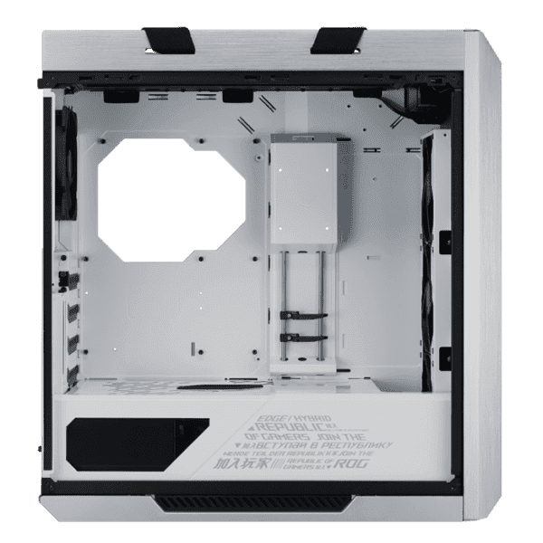 ROG Strix Helios White Edition RGB ATX/EATX mid-tower gaming case with tempered glass, White, aluminum frame, GPU braces, 420mm radiator support and Aura Sync, White