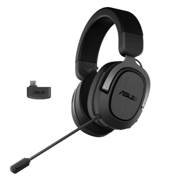 Asus TUF Gaming H3 Wireless gaming headset features 2.4 GHz connection via a USB-C dongle, 7.1 surround sound