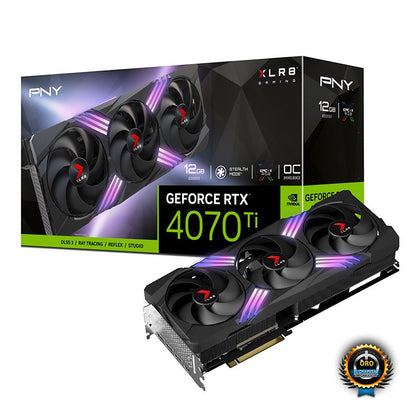PNY GeForce RTX 4070 Ti 12GB XLR8 Gaming VERTO EPIC-X RGB Triple Fan
