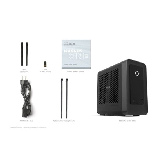 Zotac Zbox Magnus One ZBOX-ECM73070C, Intel Core i7-10700 Octa-Core 2.9 – 4.8GHz, GeForce RTX 3070 Mini PC Black (No Memory, No HDD/HDD)