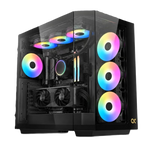 Emarat Gamers Ryzen 7 9700X RTX 5060 Gaming PC – 16GB DDR5, 1TB NVMe SSD, 360mm Liquid Cooling, Black