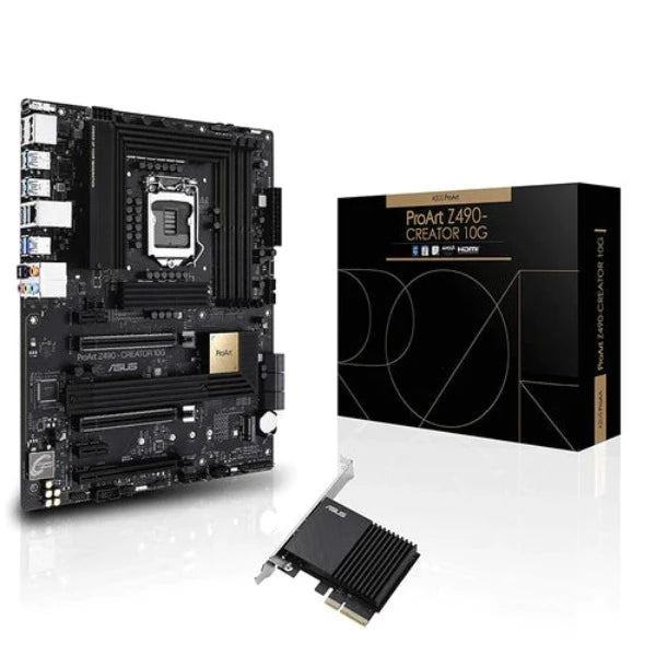 ASUS ProArt Z490 Creator 10G ATX Motherboard with LGA 1200 Socket AI Overclocking and Thunderbolt 3