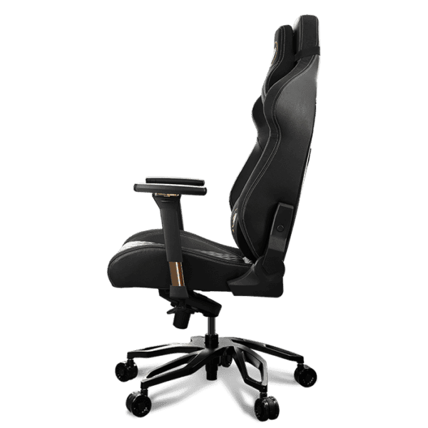 COUGAR Titan Pro Royal Flagship Gaming Chair with Premium Breathable PVC Leather, Premium Suede-Like Texture, 160kg Max Load Capacity, 170° Reclining, 5-Star Aluminum Alloy Base, Black