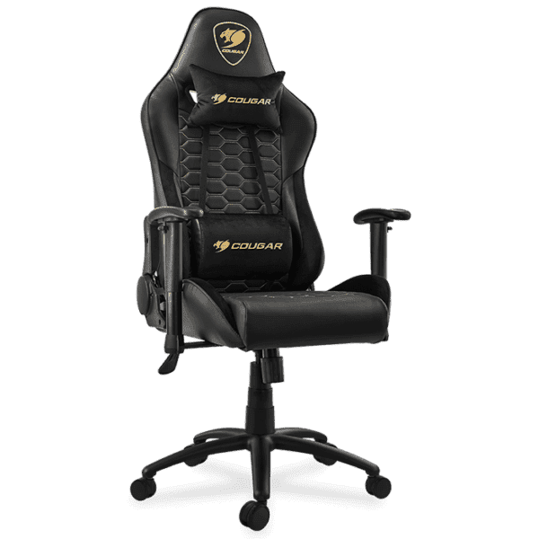 Cougar OutRider Royal Comfort Gaming Chair, Class 4 Gas Lift Cylinder, 2 Direction Adjustable Armrest, Breathable PVC Leather, 120Kg Weight Limit, Adjustable Design - Black