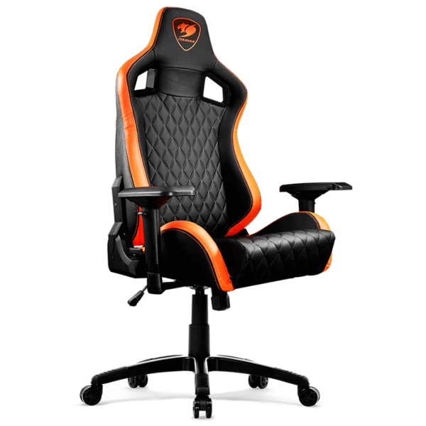Cougar Armor S Gaming chair, Adjustable Design ,Black and Orange