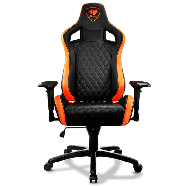 Cougar Armor S Gaming chair, Adjustable Design ,Black and Orange