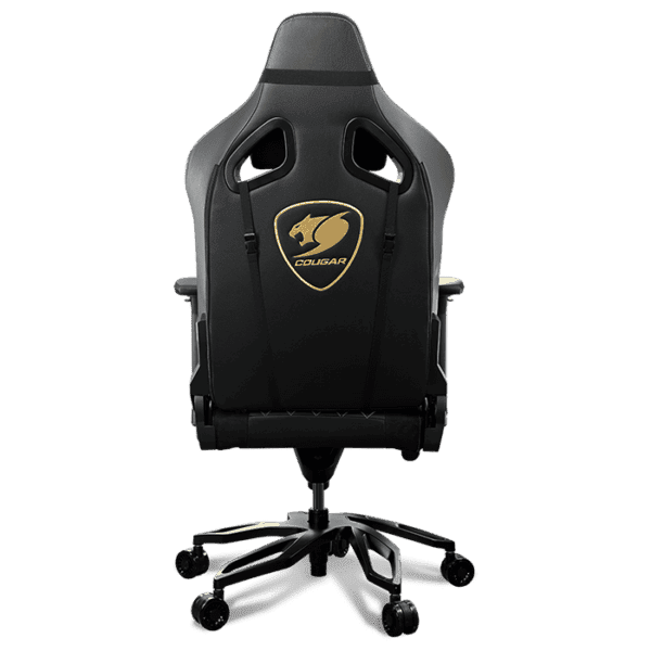COUGAR Titan Pro Royal Flagship Gaming Chair with Premium Breathable PVC Leather, Premium Suede-Like Texture, 160kg Max Load Capacity, 170° Reclining, 5-Star Aluminum Alloy Base, Black