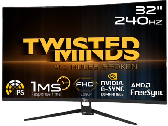Twisted Minds FHD 32'', 240Hz, 1ms, HDMI 2.0 Gaming Monitor TM32RFA