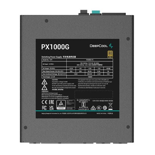 DeepCool PX1000G 1000W 80 PLUS Gold, ATX 3.0 Power Supply