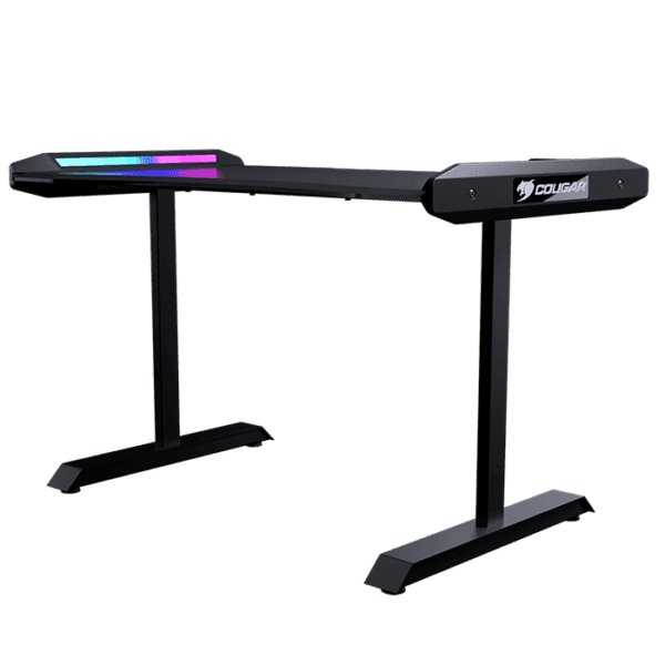 Cougar Mars 120 Gaming Desk, USB 3.0 (1), USB 2.0 (1), 3.5mm Audio Jack (2) RGB Button – Black