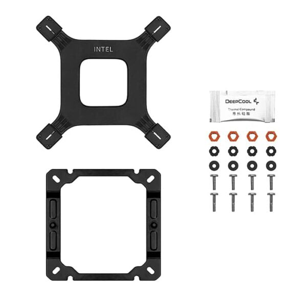 Deepcool AG400 BK ARGB Single Tower 120mm CPU Cooler, 2000 RPM Fan Speed, 75.89 CFM Airflow, Addressable RGB