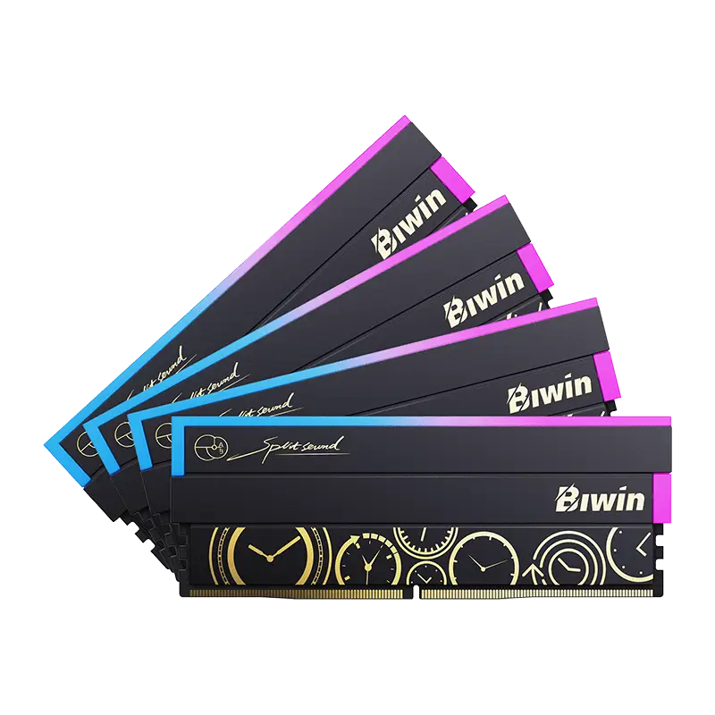 BIWIN Black Opal OC Lab Gold Edition DW100 192GB (48GB x 4) DDR5-6000 CL28 RGB Memory Kit