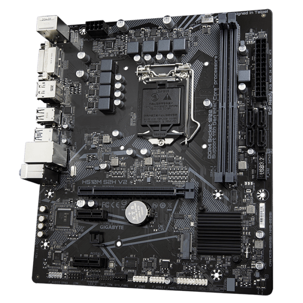 Gigabyte H510M S2H V2 Rev 1.0 Intel® H510M Ultra Durable Motherboard with 6+2 Phases Digital VRM, PCIe 4.0* Design, Realtek 8118 Gaming LAN, 3 Display Interfaces Support , Anti-Sulfur Resistor,  Smart Fan 6