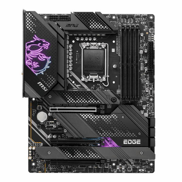 MSI MPG Z690 Edge Wifi ATX Motherboard, LGA 1700 Socket, Z690 Chipset, 2.5G LAN, Intel Wifi 6, Bluetooth 5.2, Supports DDR5 Memory, PCIe 5.0 Slot, Mystic Light Sync