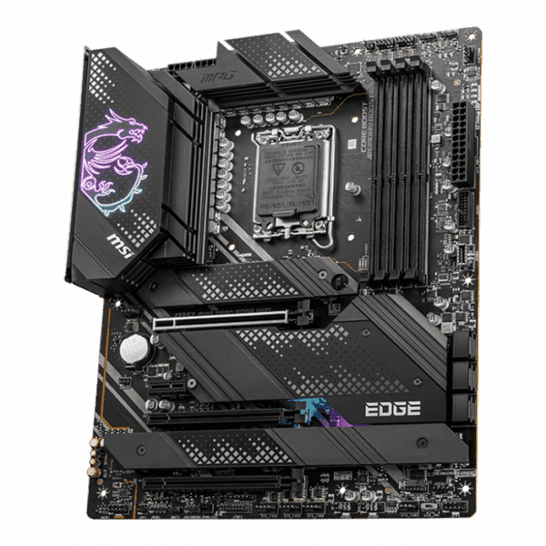 MSI MPG Z690 Edge Wifi ATX Motherboard, LGA 1700 Socket, Z690 Chipset, 2.5G LAN, Intel Wifi 6, Bluetooth 5.2, Supports DDR5 Memory, PCIe 5.0 Slot, Mystic Light Sync
