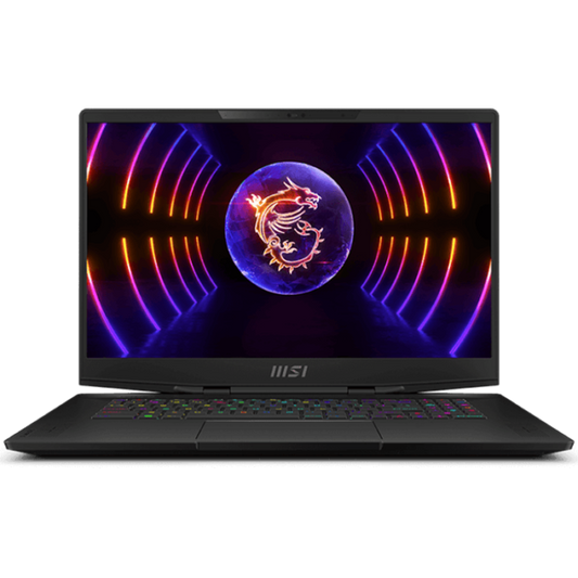 MSI STEALTH 17 STUDIO A13VH Gaming Laptop, Intel Core i9-13900H, 17.3″ QHD 240 Hz IPS Display, 32 GB RAM, 2 TB SSD, 12GB NVIDIA RTX4080, RGB ENG-ARB Keyboard, Win11 Home, Black