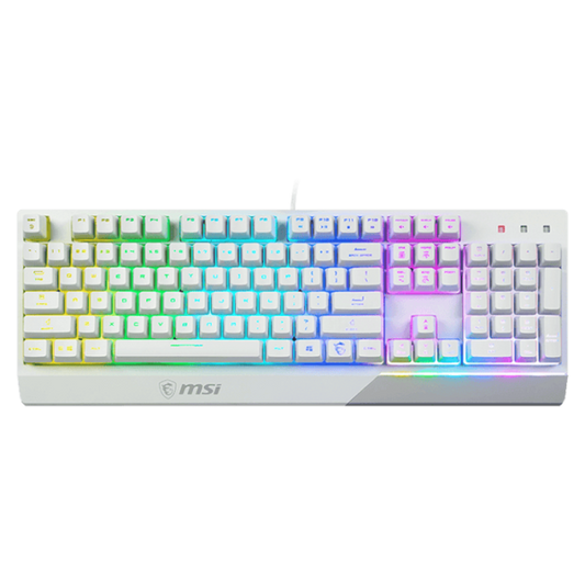 MSI Vigor GK30 Wired RGB Mech Gaming Keyboard ,White